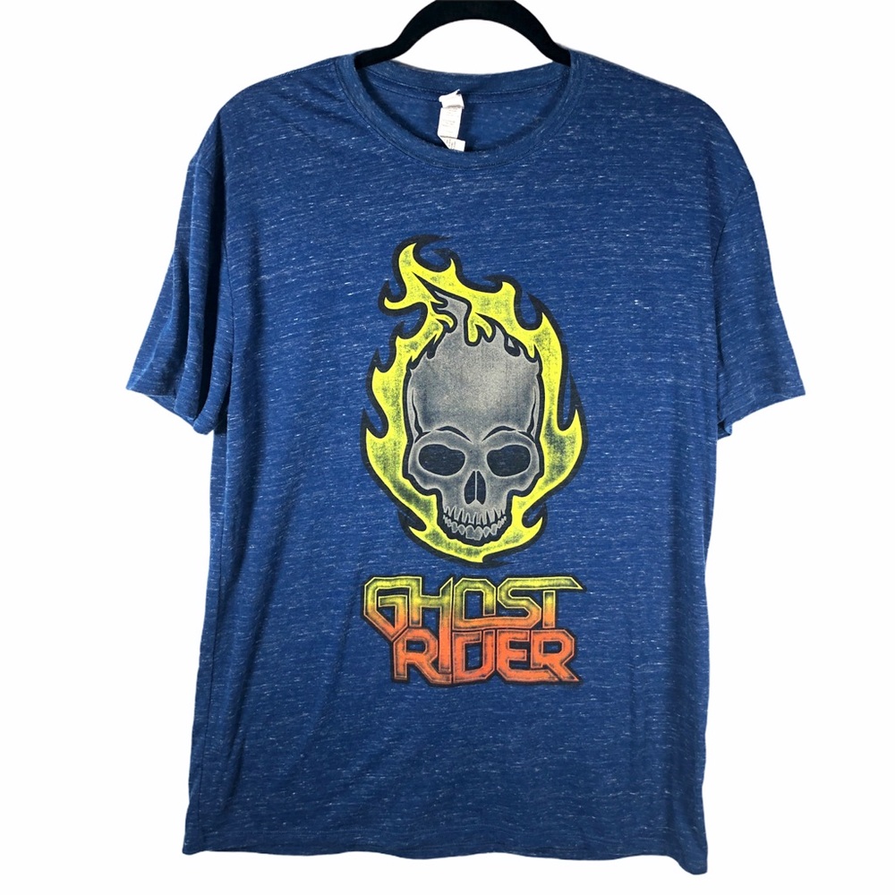 Ghost Rider T-shirt Blue Large